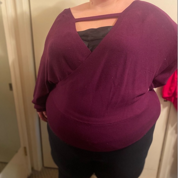 torrid Plus-Size Sweater, Purple, Size 6X - Picture 1 of 2